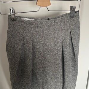 Luxury Designer wool Gray Pleated Pencil Skirt